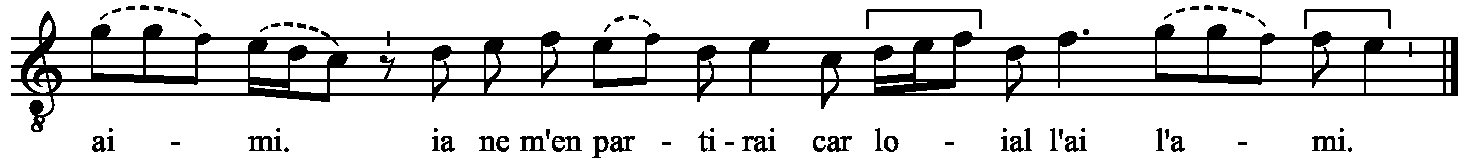 Refrain musical notation
